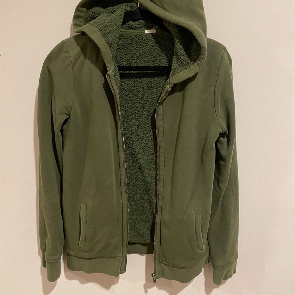 J CREW Olive Green Hooded Jacket